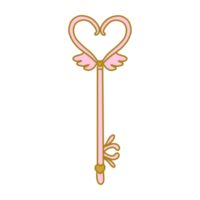 llave rosa dibujada a mano png