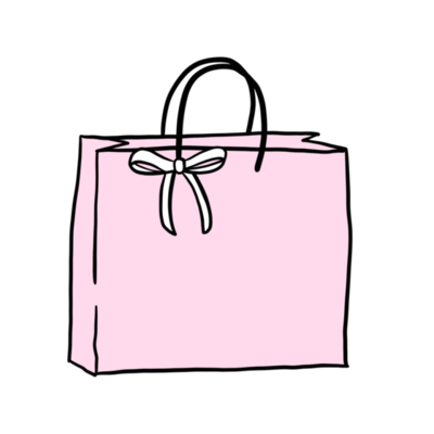 pink shopping bag transparent