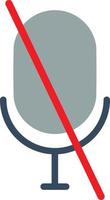 Microphone Slash Vector Icon Design