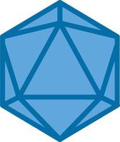 diseño de icono de vector de dados d20