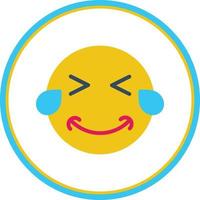 Grin Squint Tears Vector Icon Design