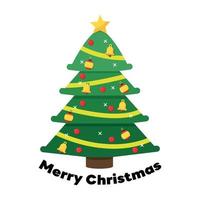 Christmas Tree flat design icon vector