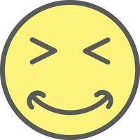 Grin Squint Vector Icon Design