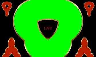Abstract frames with green screen Chroma Key for transparency background. vector