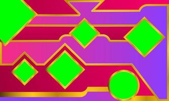 Abstract geometric with green screen Chroma Key for transparency background. vector