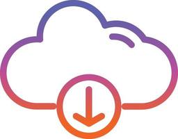 Cloud Download Alt Vector Icon Design