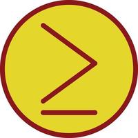 Greater Than Vector Icon Design