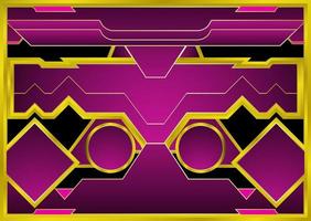 Streaming screen panel overlay game design template neon theme. vector