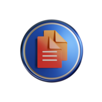 3d document icon for your websites png