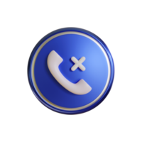 3d missed call icon for your websites png