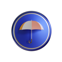 3d paraply ikon för din webbplatser png