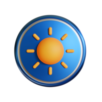 3D-Sonnensymbol für Ihre Websites png