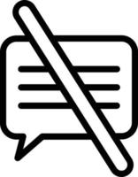 Comment Slash Vector Icon Design