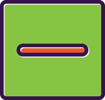 Minus Square Vector Icon Design