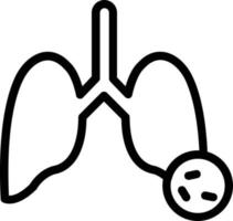 Lungs Virus Vector Icon Design