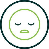 Frown Open Vector Icon Design