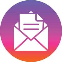 Envelope Open Text Vector Icon Design