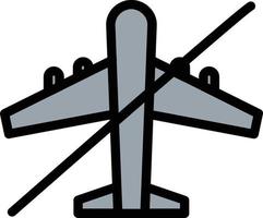 Plane Slash Vector Icon Design