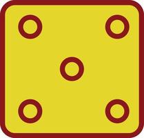 Dice Five Vector Icon Design