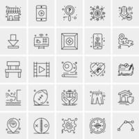 25 iconos de negocios universales vector ilustración de icono creativo para usar en proyectos relacionados con la web y dispositivos móviles