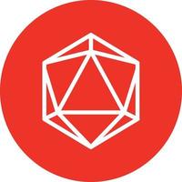 Dice D20 Vector Icon Design