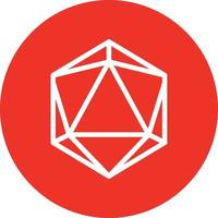 diseño de icono de vector de dados d20