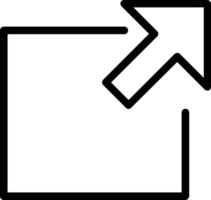 enlace externo cuadrado alt vector icono diseño