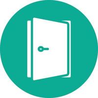 Door Open Vector Icon Design