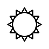 Sun icon in line style design isolated on white background. Editable stroke. vector