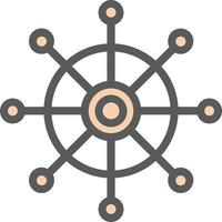 Dharmachakra Vector Icon Design