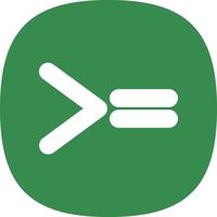 Greater Than Equal Vector Icon Design