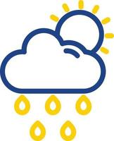 diseño de icono de vector de lluvia de sol de nube