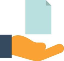 Hand Paper Vector Icon Design