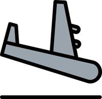 diseño de icono de vector de llegada de avión