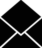 diseño de icono de vector abierto de sobre