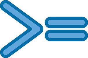 Greater Than Equal Vector Icon Design