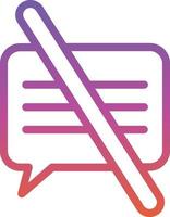 Comment Slash Vector Icon Design