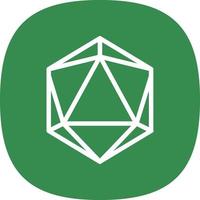 Dice D20 Vector Icon Design