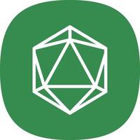 diseño de icono de vector de dados d20