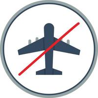 Plane Slash Vector Icon Design