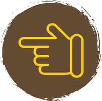 Hand Point Left Vector Icon Design
