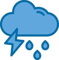 Cloud Showers Heavy Vector Icon Design