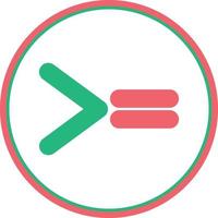 Greater Than Equal Vector Icon Design