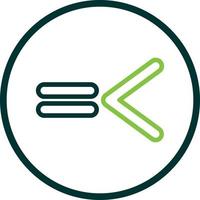 Less Than Equal Vector Icon Design