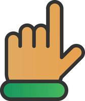 Hand Point Up Vector Icon Design