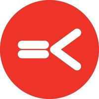 Less Than Equal Vector Icon Design