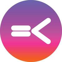Less Than Equal Vector Icon Design