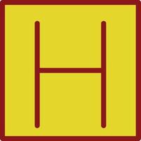 H Square Vector Icon Design