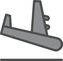 diseño de icono de vector de llegada de avión