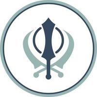 Khanda Vector Icon Design